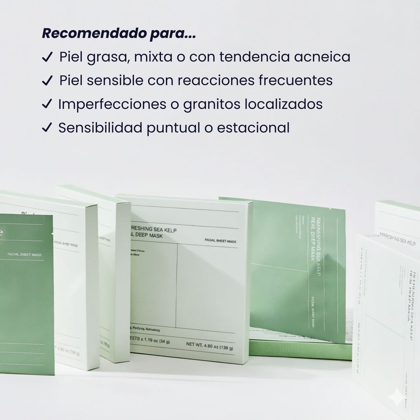 Mascarilla calmante de algas marinas