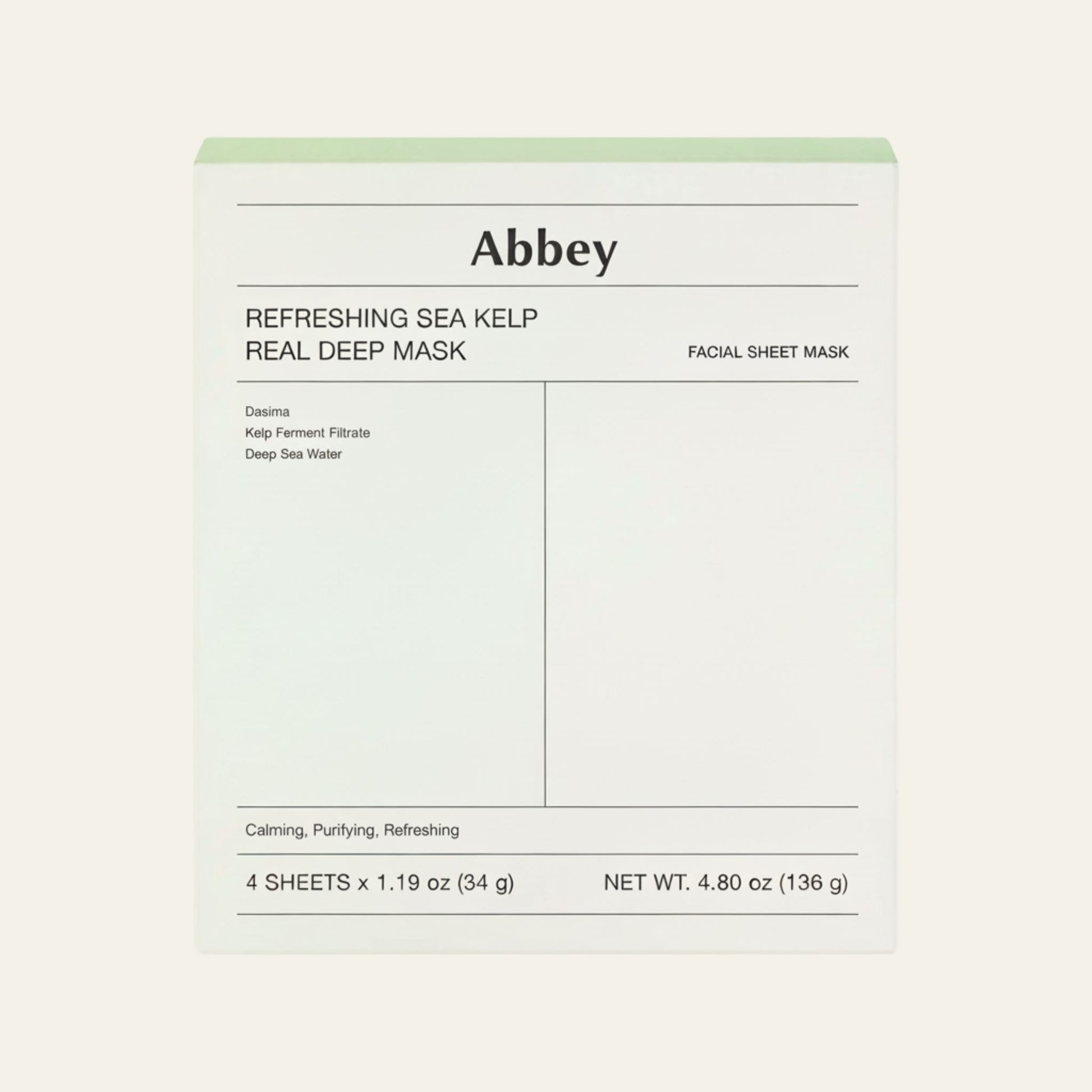 Mascarilla calmante de algas marinas