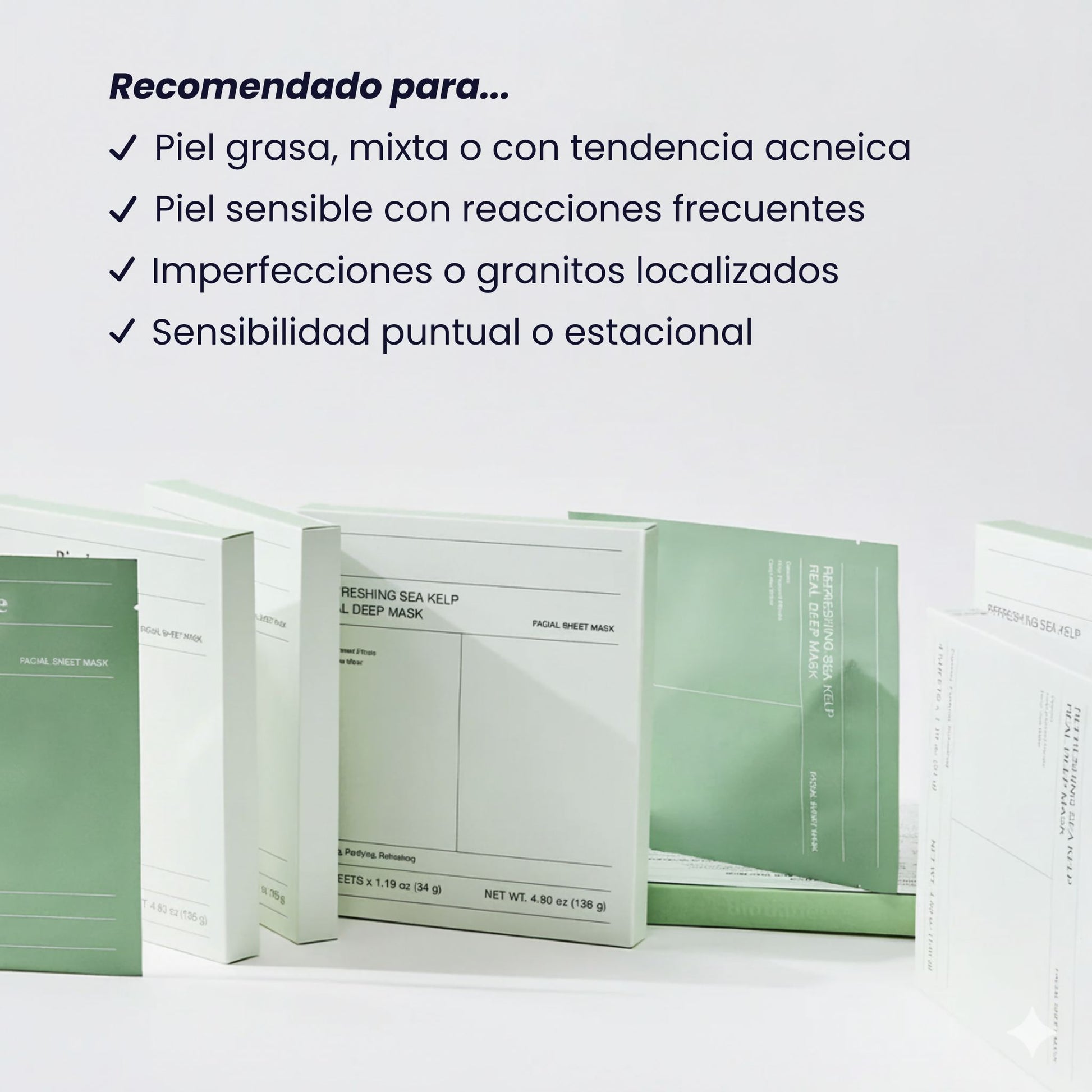 Mascarilla calmante de algas marinas