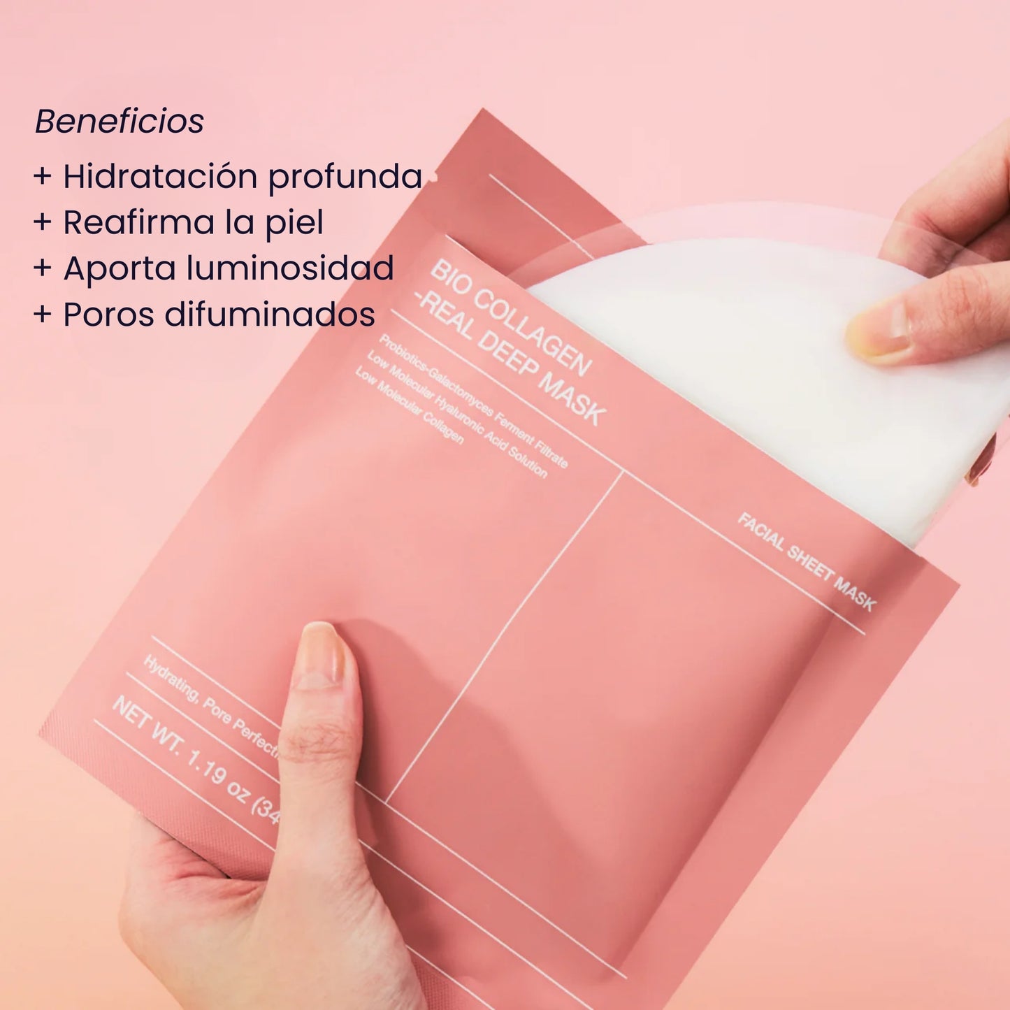 Mascarilla coreana de bio-colágeno